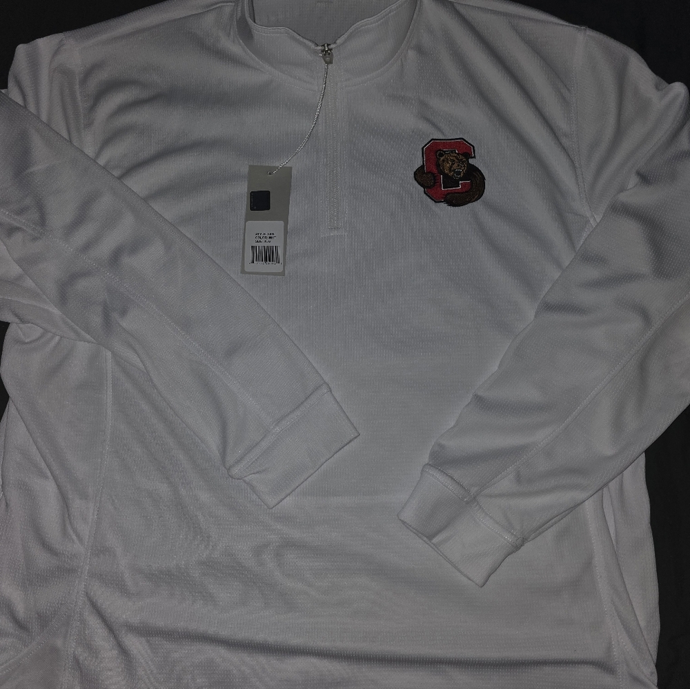 Men's Collegiate Micro Mesh Performance Team Color 1/4 Zip Pullover.